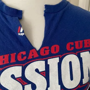 Majestic Chicago Cubs 2015 Blue Cut T Shirt thumbnail 2