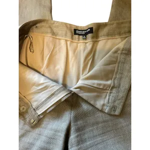 Jones New York Collection Pants Slacks Trousers SZ 16 Linen Brown Straight Leg thumbnail 6