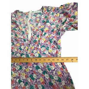 Faithfull The Brand Floral Tiered Midi Dress US Sz 10 Kate Middleton XL #D13-8 thumbnail 7