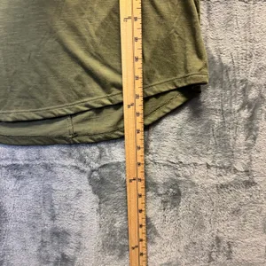 2186 | White House Black Market Slub Knit V-Neck Tee Olive Green Women M thumbnail 4