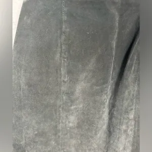 Vintage Wilsons Suede Leather Black Mini Skirt Women’s size 4‎ thumbnail 2