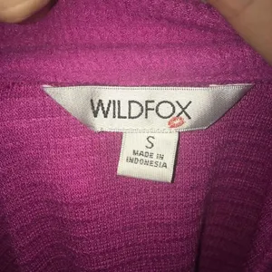 Wildfox Haley oversized S v-neck pink long sleeve top thumbnail 4