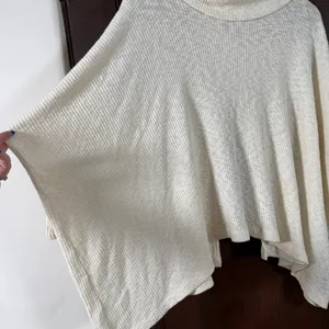 FREE PEOPLE | FP Beach Cream Rib Knit Flyaway Back Cowl Neck Sweater thumbnail 3