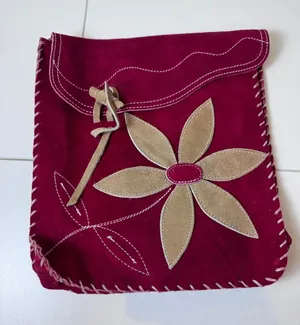 Y2K Vintage Suede Crossbody Bag Women Floral‎ Patchwork Boho Indie Cottagecore thumbnail 1