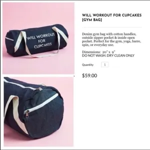Private Party Denim Bag Will Workout For Cupcakes Graphics New thumbnail 8