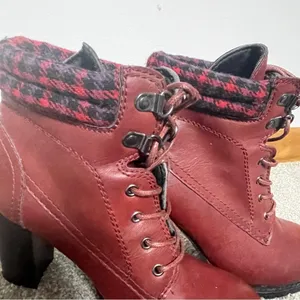 Dolce by Mojo Moxy WitchyFaux‎ leather Red-burgundy ankle boot Whimsigoth Size 8 thumbnail 6