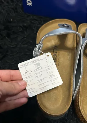 BIRKENSTOCK Gizeh silver sandals shoes women’s eur 38 new thumbnail 5