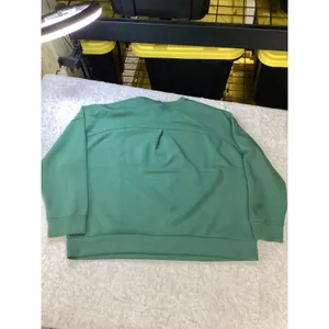 Members Mark Luxe Crew Sweatshirt Womens XXL Green Sandwashed Relaxed Pullover‎ thumbnail 3
