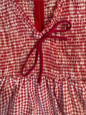 Princess Polly Wescott Red Gingham Romper Playsuit - Size 4 - EUC thumbnail 4