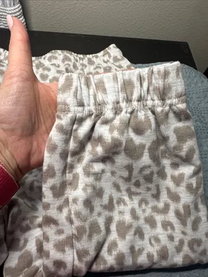 Neutral Leopard Print Joggers Sz M by Danskin like new thumbnail 7