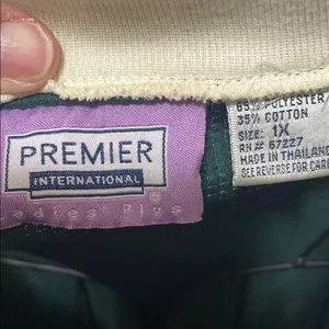 😎😎😎3 for 12$😎😎😎Premier Forest Green Polo with Floral Collar thumbnail 6