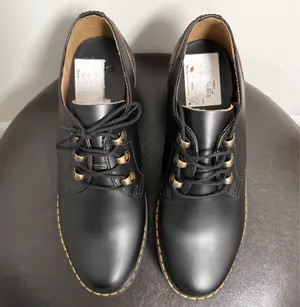 Dr Martens Black Vintage Smooth Leona Lo Platform Block Heel Shoes NWOB US 10 thumbnail 6
