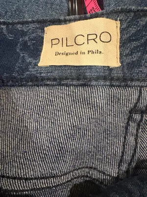 Pilcro high waist flared leg floral print blue jeans sz 29 thumbnail 4