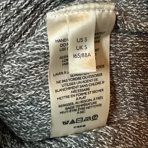 Free People Too Good Mock Neck Marled Gray Sweater Cropped Preppy Grunge thumbnail 6
