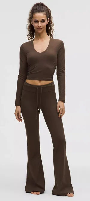 Lululemon All It Takes Ribbed Nulu V-Neck Long-Sleeve Shirt B-D Cups thumbnail 1