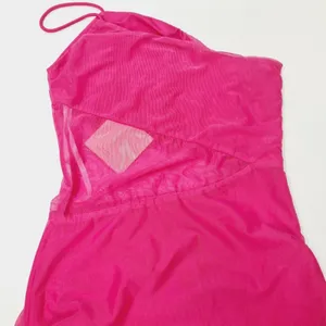 Superdown Jerica Mesh Mini Dress in Pink XS thumbnail 10