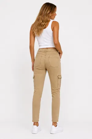 American Eagle Outfitters Khaki Skinny Cargo Pants thumbnail 2