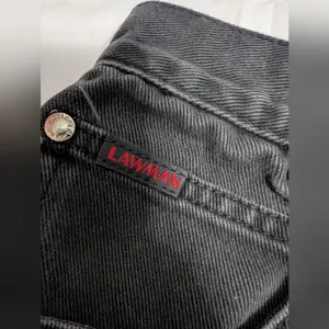 Vintage Lawman Side Button Slim Fit Shorts Juniors 11 Black Wash thumbnail 4