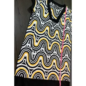 ABS Allen Schwartz Retro Y2K 70s Style Dress Womens Large‎ Square Neck Stretch thumbnail 11