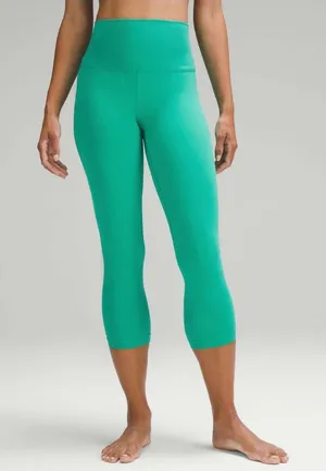 Lululemon Align High Rise Lined Crop 23 Leggings Maldives Green Womens Size 8 thumbnail 1