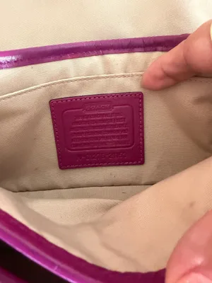 Coach Legacy Signature Penny Small Khaki/Berry Crossbody Bag thumbnail 4
