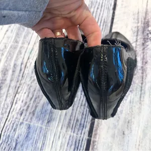 Jump Shiny Black Wedge Shoes Size 8 thumbnail 4
