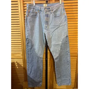 Levis 501 Original Fit Women Blue Denim Straight Leg Button Fly Jeans 31x30 thumbnail 2