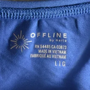 3142 | OFFLINE by Aerie Cropped Athletic Tank Top Blue Lightweight Women's L thumbnail 5