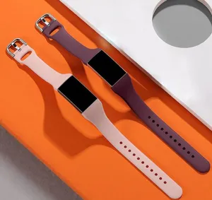 Light pink and red wine bands (2 bands total) for Fitbit Charge 3 or 4: size S thumbnail 1