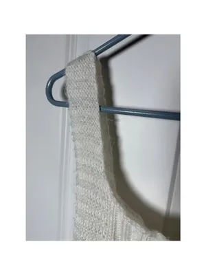Kendall + Kylie White Cable Knit Tank Top Medium thumbnail 4