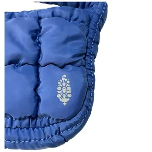 Free People Movement Quilted Micro Pouch Wristlet Bag Blueberry Logo Puffer thumbnail 3