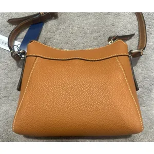Dooney & Bourke Small Cassidy Crossbody Pebbled Leather Brown Chic Minimalist thumbnail 4