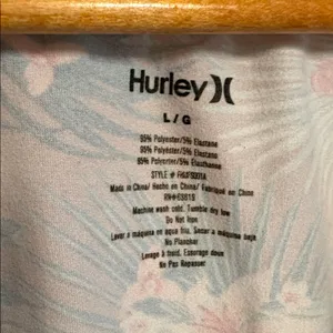 Hurley Pink Tropical Floral Long Sleeve Shorts Pajamas Womens SZ L thumbnail 3
