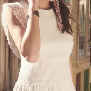 Sézane Naide Mini Dress White Lace Ecru FR 38 US Size 6‎ Bridal Paris Sold Out thumbnail 4
