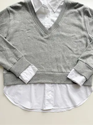 Z Supply Ellie Twofer Sweatshirt Size Small thumbnail 5