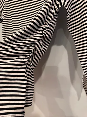 NWT Madewell Ruched Crewneck Long Sleeve Tee Soft Slub thumbnail 4