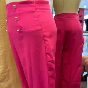 Elegant Pink‎ High-Waisted Women's Pants thumbnail 4
