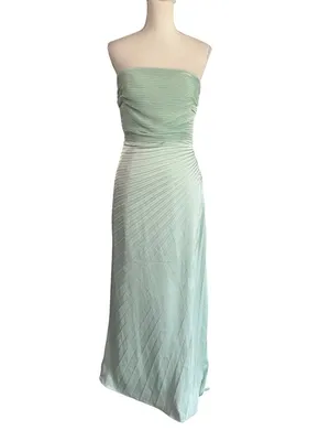 Dress The Population Kinley Pleated Strapless Gown in MInt Green Womens Maxi thumbnail 5