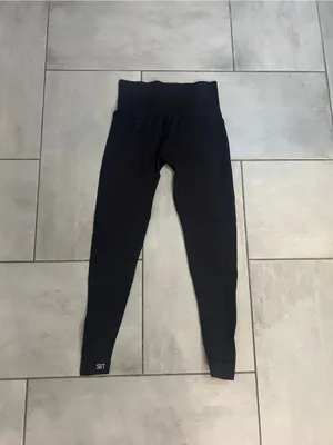 Set Active High Waisted Leggings — Black thumbnail 3