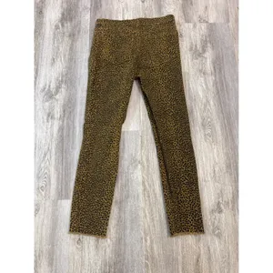 Current/Elliott Leopard Print High Rise Skinny Jeans‎ Raw Hem Size 27 Mustard thumbnail 3