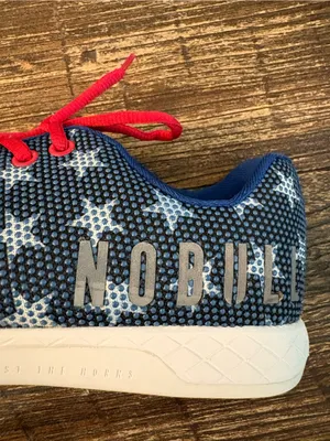 NOBULL Flag Trainer Women 7.5 Blue White Star Patriotic Athletic Shoe thumbnail 5
