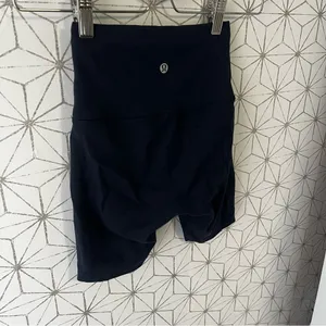 Lululemon Navy Blue Spandex Bike Short 6” thumbnail 2