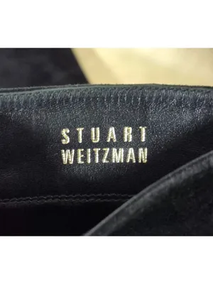 Stuart Weitzman Black Suede Leather Hidden Wedge Tall Tassel Boots Size 9 EUC thumbnail 7