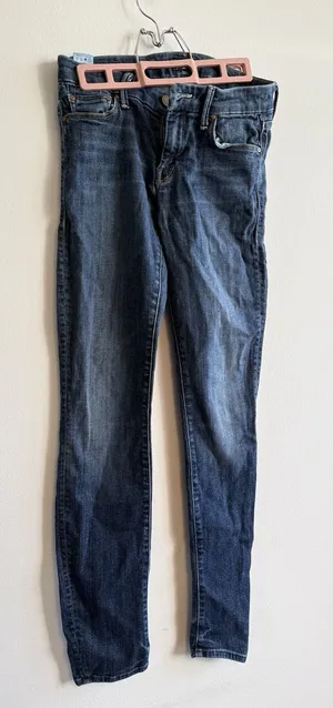 MOTHER The Looker Classic‎ Medium Kitty Mid Wash Low Rise Skinny Jeans thumbnail 1
