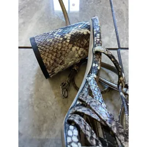 Sam Edelman Snake Print Strappy Block Heel Sandals Women US 8 thumbnail 3