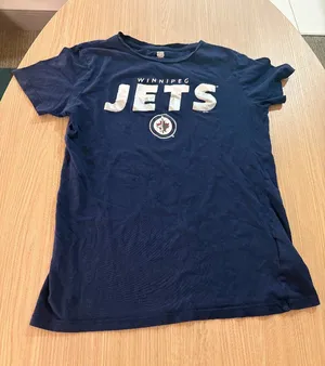 Winnipeg Jets T Shirt Women's Small Dark Blue Short Sleeve Fanatics 100% Cotton thumbnail 1
