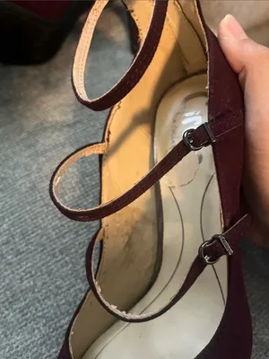 Circus by Sam Edelman Burgundy Strappy Pointed-Toe Heels thumbnail 3