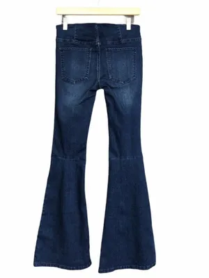 Free People Penny Pull On High Rise Flare Leg Jeans Dark Wash 27 thumbnail 6