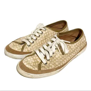 Coach Edith Women's 7.5 Tan‎ Brown Signature Print Sneaker A1244 thumbnail 2