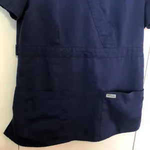 Greys Anatomy By Barco Cute Scrub Top Women’s Size Medium Navy Blue Color thumbnail 5